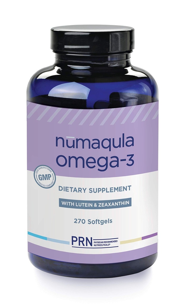 PRN nūmaqula Omega 3 Supplement - 270 Softgels, 90- Day Supply - Re- Esterified Omega 3 Triglycerid Form med Lutein & Zeaxanthin - 1400mg DHA & 400mg EPA for Macular & Retinal Support