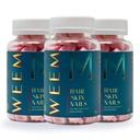 WEEM hår hud og negle gummier - understøtter sundt hår - Vegansk biotin vitaminer til kvinder & mænd understøtter hurtigere hårvækst, stærkere negle, sundt hud, ekstra styrke (3)