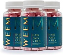 WEEM hår hud og negle gummier - understøtter sundt hår - Vegansk biotin vitaminer til kvinder & mænd understøtter hurtigere hårvækst, stærkere negle, sundt hud, ekstra styrke (3)