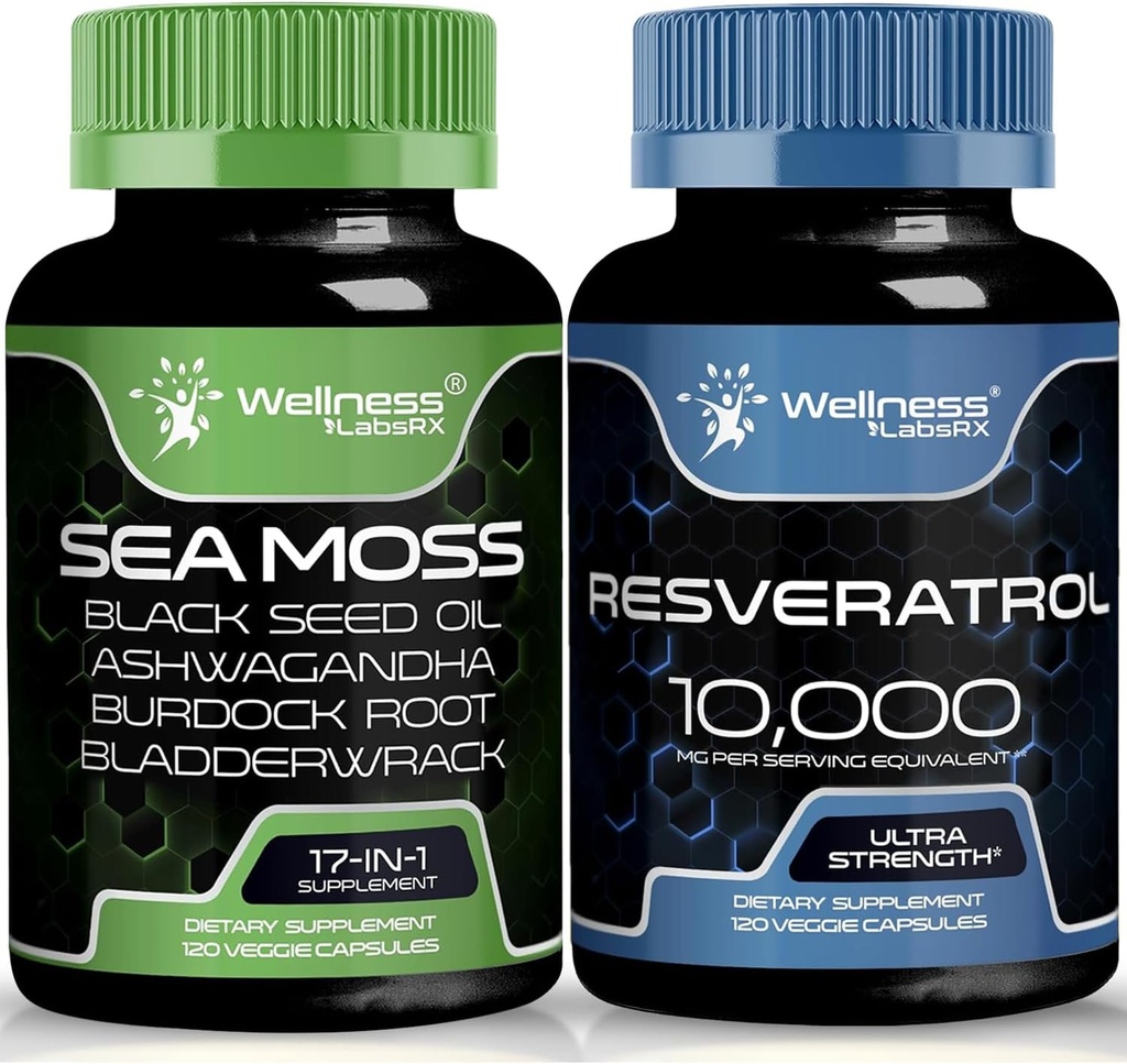WELLENess LABSRX Resveratrol kapsler med Sea Moss kapsler