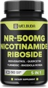 5in1 + Nicotinamid Riboside tillæg med Resveratrol, Quercetin, gurkemeje, Rhodiola Rosea - 90 Tæl for 90 dage