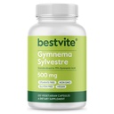 BESTVITE Gymnema Sylvestre 500mg (120 Vegetariske kapsler) - Standardiseret til 75% Gymnamisk syre - Ingen Stearates - Ingen Fillers - Ingen Flow Agents- Vegan - Ikke GMO - Gluten Free
