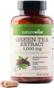 NatureWise Green Tea Extract kapsler 1000 mg - 50% EGCG & 98% Polyphenoler - Ekstra styrke Green Tea Pills - Antioxidanter til hjerte sundhed & energi - Vegan, Non- GMO - 60 greve [30- Day Supply]