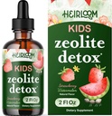 Zeolite Detox for børn flydende dråber - Gentle daglige rengøring & tale support med Metyleret B12 & D-vitamin - Kids Clinoptilolite Zeolite Detox Cleanse Supplement 2oz
