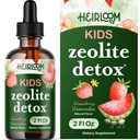 Zeolite Detox for børn flydende dråber - Gentle daglige rengøring & tale support med Metyleret B12 & D-vitamin - Kids Clinoptilolite Zeolite Detox Cleanse Supplement 2oz