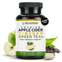TRIO NETRITION Apple Cider Vineddike kapsler med grøn te - Natural Sugar Free Apple Cider Vineddike piller med moderen til krop rengøring, immunforsvar, vægttab & Metabolisme Booster *