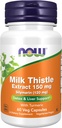 Now Foods Supplements, Silymarin Milk Thistle Extract 150 mg med gurkemeje, understøtter leverfunktion *, 60 Veg kapsler
