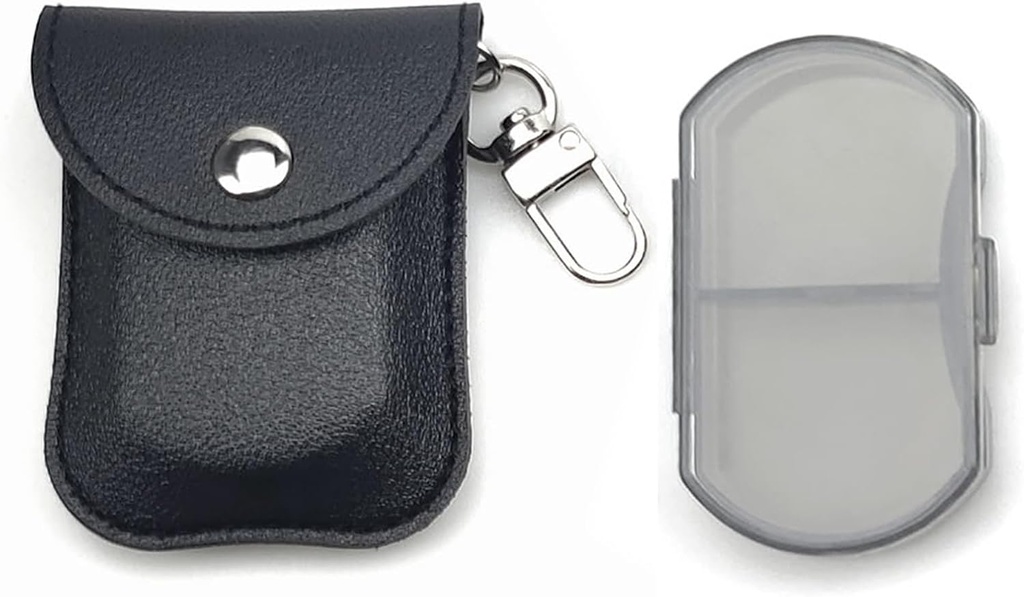 VOFOON Small Pill Organizer, Rejse Pill Box til purse, Keychain Pill Holder, Pocket Pill Container, 2 gange en dag dagligt transportabel medicin Vitamin sag, Fisk Oil Box, Supplement Box