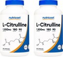 Nutricost L- Citrullin 750mg, 180 kapsler (2 flasker)