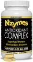 Nzymes ® Antioxidant Complex for People. Kraftig antioxidant supplement, C-vitamin, E-vitamin, A-vitamin, Selen, levende spirede enzymer. 180 Greve - Made in USA