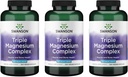 Swanson Triple Magnesium Complex - Mineral Supplement - Natural Support - Med Citrate, Oxide & Aspartat - (300 kapsler, 400mg hver, 3 pakke)