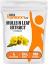 BulkSupplements.com Mullein Leaf Extract - Verbascum Thapsus, Mullein Supplement - Urtetilskud - Gluten Free, 1g per Serving, 100g (3,5 oz) (Pack of 1)