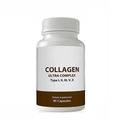 Ultra Premium Multi Collagen kapsler til mænd og kvinder, Pure Hydrolyzed Collagen peptider, Vitamin supplement til hår, hud, negle, og fælles støtte (type I, II, III, V, X,) 90 kapsler