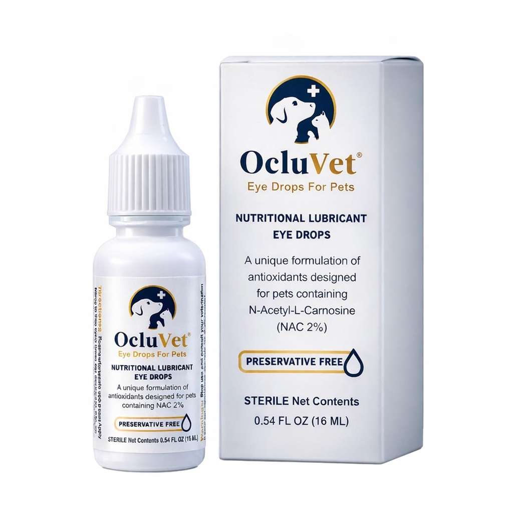Eye Dryps til Kæledyr 124; Klinisk Studerede Antioxidanter til Kæledyr med Kataraktere 124; Made in The U.S. Note 124; Inkluderer 2% N- Acetyl- L- Carnosine (NAC)