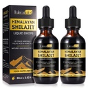 Shilajit Pure Himalayan Organic Resin Drop, Pure Himalayan Shilajit Resin Liquid Gold Supplement, Shilajit Organic Drop Rich in 85 + Trace Minerals, Shilajit for Mænd & Kvinder (2.02 Fl Oz (pakke af 2))