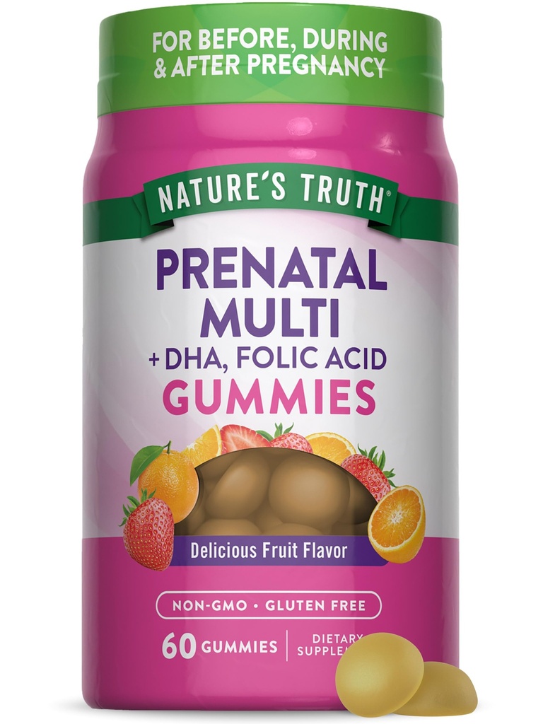 Naturens sandhed Prenatal Multivitamin Gummies Note 124; med DHA & folinsyre