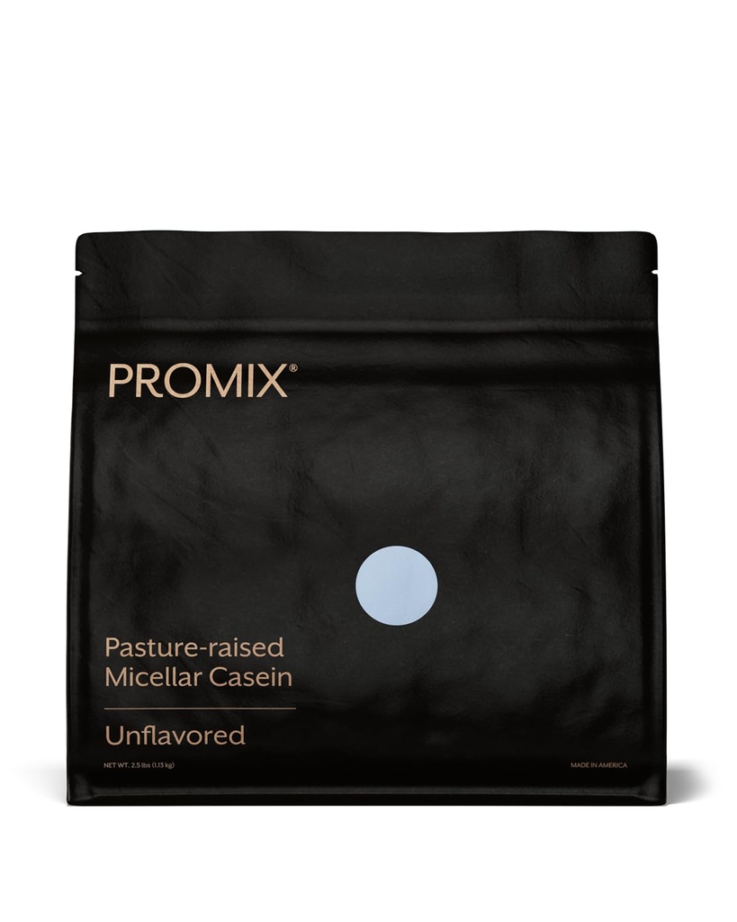 ProMix Nutrition Casein Protein Powder - Grass- Fed, Pasture Raised, Slow Release Micellar Casein - Gluten- Free - Unflavored, 2.5 Pound (pakke med 1)
