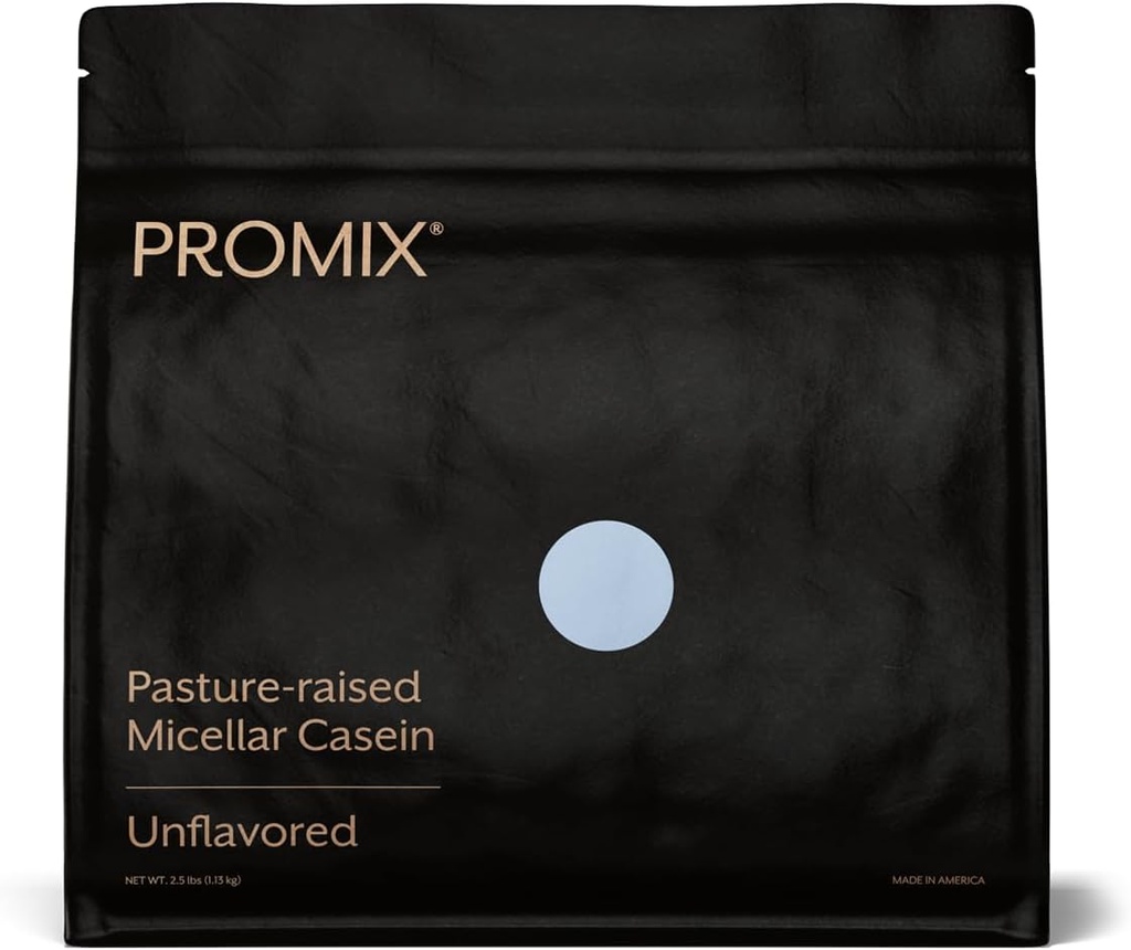 ProMix Nutrition Casein Protein Powder - Grass- Fed, Pasture Raised, Slow Release Micellar Casein - Gluten- Free - Unflavored, 2.5 Pound (pakke med 1)