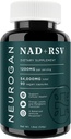 Neurogan NAD + med Resveratrol kapsler 1: 1 Ratio - 1200mg Per Serving, 90 Ct - Cellular Health & Sund Aging Kosttilskud, Energi & Immunstøtte - Nicotine Adenine Dinucleotid NAD + Supplement