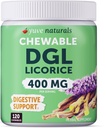 Chewable Ultra- Pure DGL Licorice Tablets 4000 mg - Mave, Gut & Intestinal Relief - Natural Acid Reflux Formel - 10: 1 Deglycyrrhizated Licorice Root Extract - 120 Chewables
