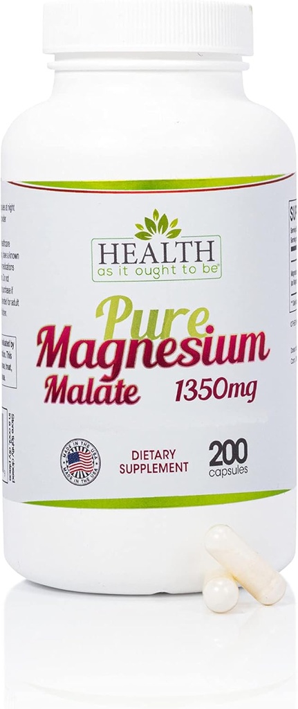Sundhed som det bør være ren Magnesium Malat 1350 mg tillæg