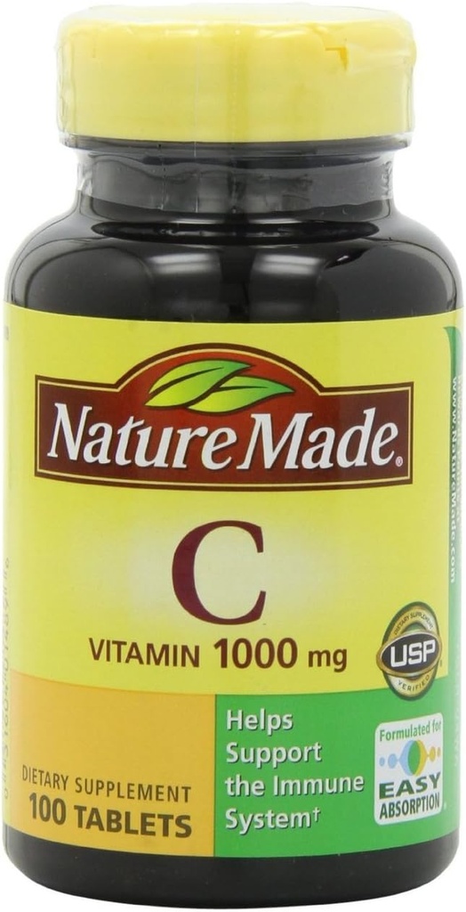 Nature Made C-vitamin 1000 mg tabletter, 100 greve til at hjælpe med at understøtte immunsystemet €(pakke med 3)