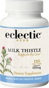 Eclectic Herb - Premium Freeze Tørret mælk tidsel kapsler; Kosttilskud: 124; Leverstøtte, Detox, Cleanse + Maintain