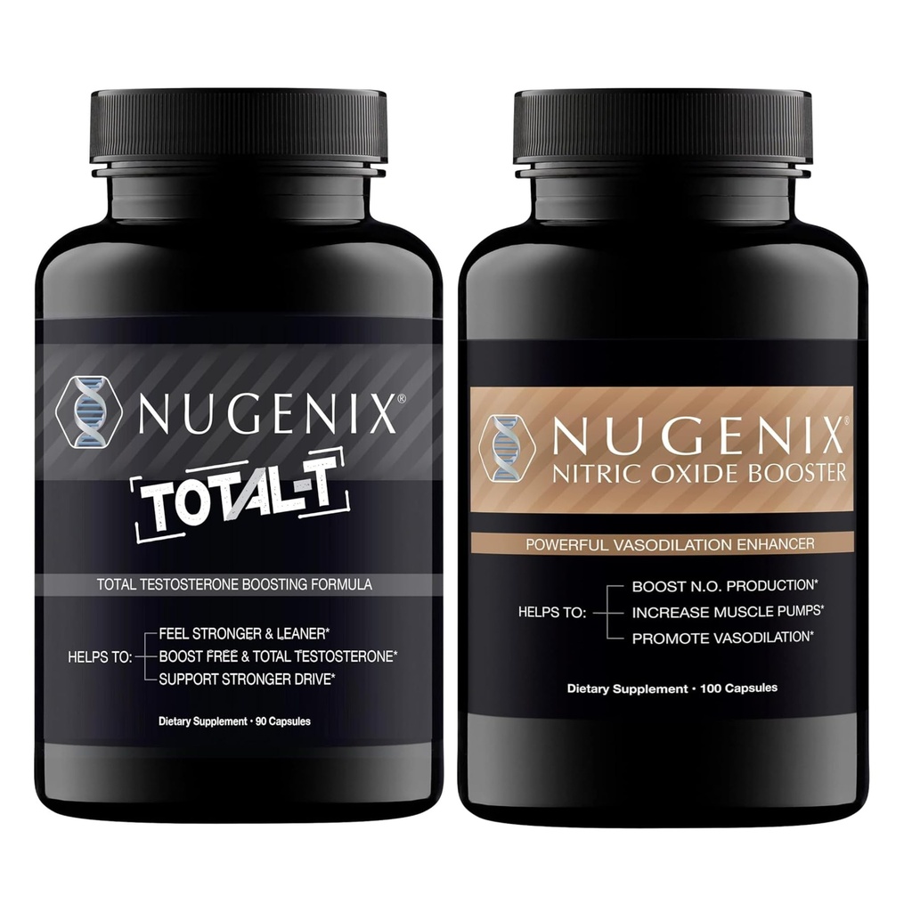Nugenix nitrogenoxid Booster og Total- T Testosteron Booster til mænd