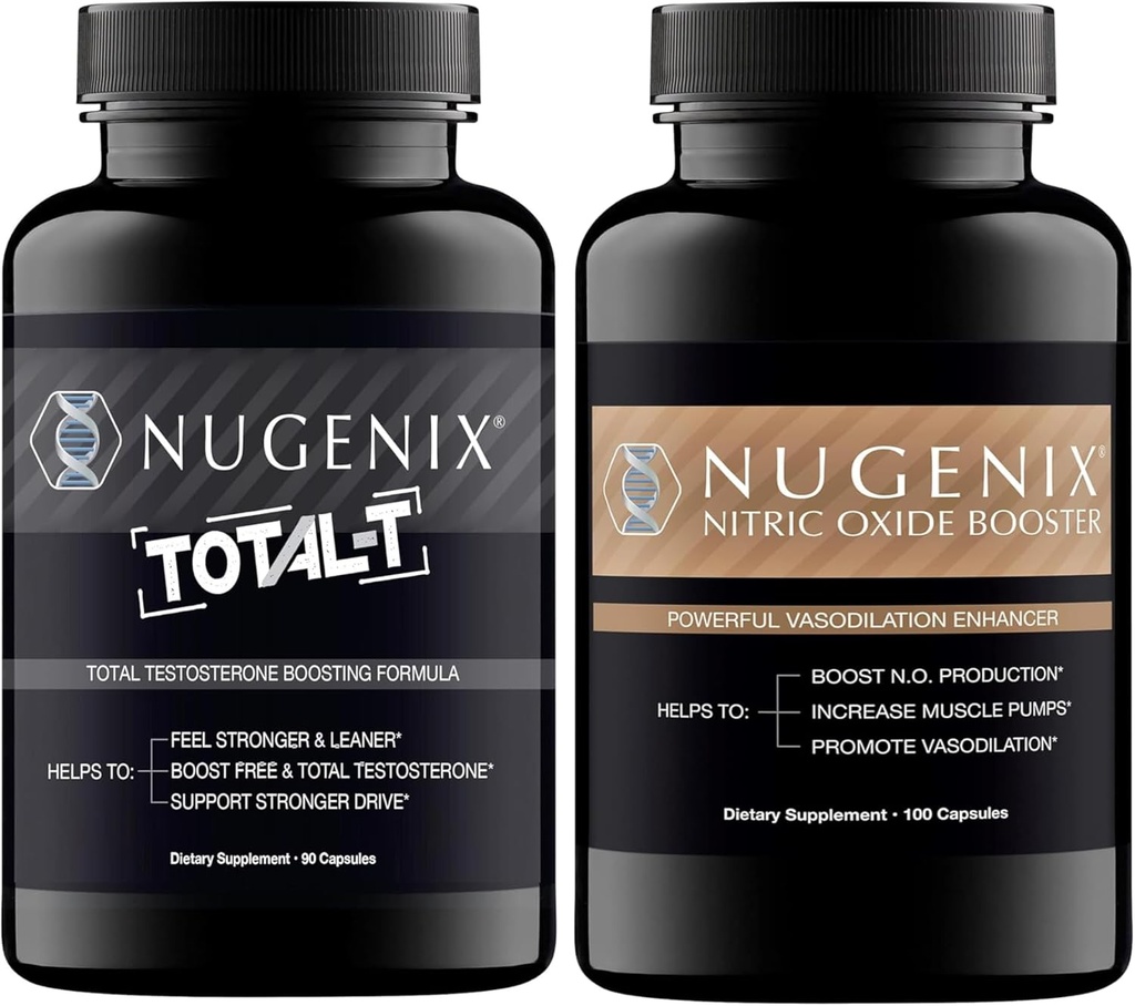 Nugenix nitrogenoxid Booster og Total- T Testosteron Booster til mænd