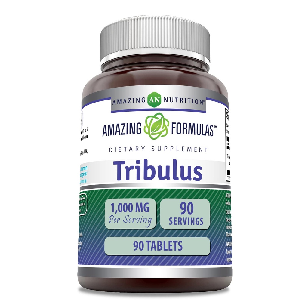 Amazing Formulas Tribulus Extract 1000 Mg Supplement Note 124; Tablets Note 124; Non- GMO Note 124; Gluten- Free Note 124; Made in USA (1 Pack Note 124; 90 Tæl)