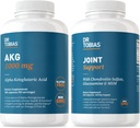 Dr. Tobias AKG Supplement & Joint Support Supplement - Understøtter energi, muskler, Cartiage & Joint Health, Non- GMO