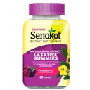 Senokot Kosttilskud Laxative Gummies, Natural Senna Extract, Gentle, Overnatning Relief fra lejlighedsvis obstipation, blandet berry flavor, 60 Greve.