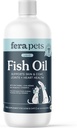 Fera Kæledyr Fish Oil - Omega 3 til hunde og katte til støtte Joints, hjerte, hud og coat sundhed - Ikke GMO med vitamin E - 16 oz