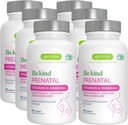 Igennus Metyleret Prenatal Multivitamin for kvinder, Folate for MTHFR, Høj Absorption, Ren & Ren, Gentle Jern, Cholin, Calcium & Magnesium, Vegansk Graviditet Vitaminer, Halal, Non- GMO, 60 tabletter x 6