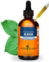 Organic Kava Root Liquid Extract for Stress Support & Relaxation: Vegan Kava Extract, Non- GMO Kava Kava Tincture for Calm & Relaxed Mood, Gluten- Free, 4 Oz Relax124; Op til 3 Måneders Tilgang
