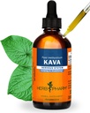 Organic Kava Root Liquid Extract for Stress Support & Relaxation: Vegan Kava Extract, Non- GMO Kava Kava Tincture for Calm & Relaxed Mood, Gluten- Free, 4 Oz Relax124; Op til 3 Måneders Tilgang