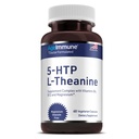 5- HTP Formel til stress Relief og afslapning støtte til Teens og voksne med 5- HTP, L- Theanin, B6-vitamin, B12-vitamin, Magnesium - Læge Formuleret - Magnesium Stearate Free - 60 kapsler.