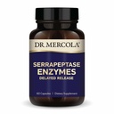 Dr. Mercola Serrapeptase Enzymes - Understøtter sund cellulær funktion - Forsinket udgivelse - Non-GMO, Gluten- Free & Soy- Free - 60 kapsler