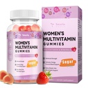 Totaria Sukker fri Multivitamin Gummies for Women 14 + w / Jern, Inositol, Folate, Biotin, Dame Daily Multivitamin Gummy w / vitamin A, C, B, D3, K2, for hår, hud, energi, immun, Strawberry Flavor