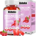 900mg Magnesium Complex 65 Raspberry Gummies, Sugar Free Magnesium Glycinate & L- Threonate Kalium tillæg med D-vitamin, B6, CoQ10 for afslapning
