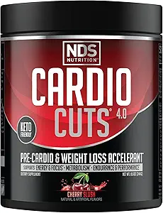 NDS Nutrition 4.0 Pre Workout Supplement - Avanceret vægttab og Pre Cardio formel med L- Carnitin, CLA, MCT, L- Glutamin, og Saflor Oil - Cherry Slush (40 Servere)
