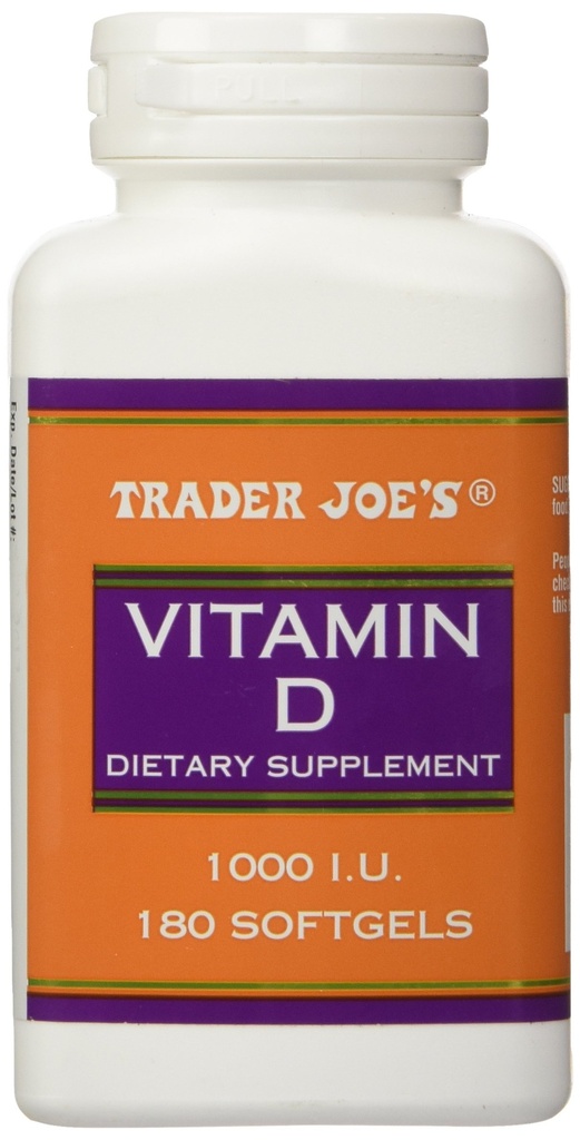 Trader Joe 's Vitamin D-3 1000iu, 180softgel