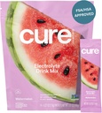 Cure Hydration • 124; Plantbaseret elektrolytdrik • 124; Ingen tilsat sukker • 124; FSA- HSA • 124; Dehydrering • Hjælpepulver fremstillet med kokos • 124; ikke- GMO • 124; Vegan • 124; Pouch af 14 Pakker - Vandmelon