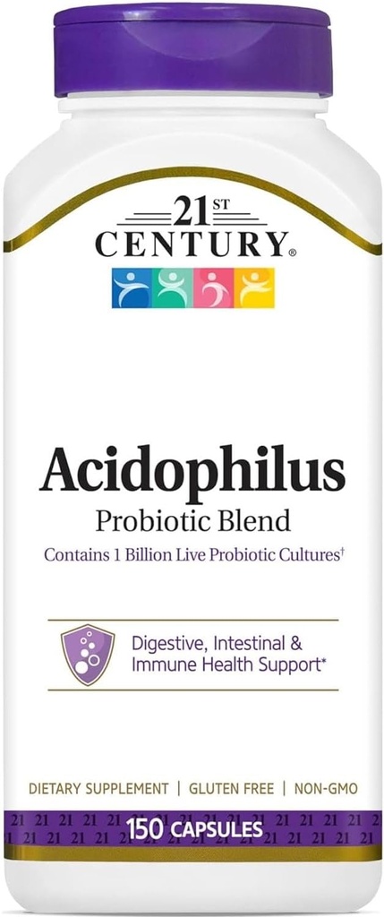 21St Century Acidophilus Probiotic Blend 150 Kapsler