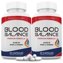 Begrundede laboratorier (2 Pack Blood Balance Advanced Formel 620MG Formel Supplement piller 120 kapsler