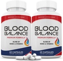 Begrundede laboratorier (2 Pack Blood Balance Advanced Formel 620MG Formel Supplement piller 120 kapsler