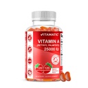Vitamin A 25000 IE Gummies (Retinyl Palmitat) - Naturlig Jordbærsmag - 120 Pectin baserede Gummies (1 flaske)