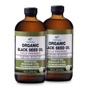 Organic Black Seed Oil - USDA Certified Cold Pressed Glass Flaske Over 1,5% Thymoquinone 3X styrke Tyrkisk Black Cumin Nigella Sativa non-GMO 100% Pure Blackseed Oil (32oz Glas (2X16) Flaske)