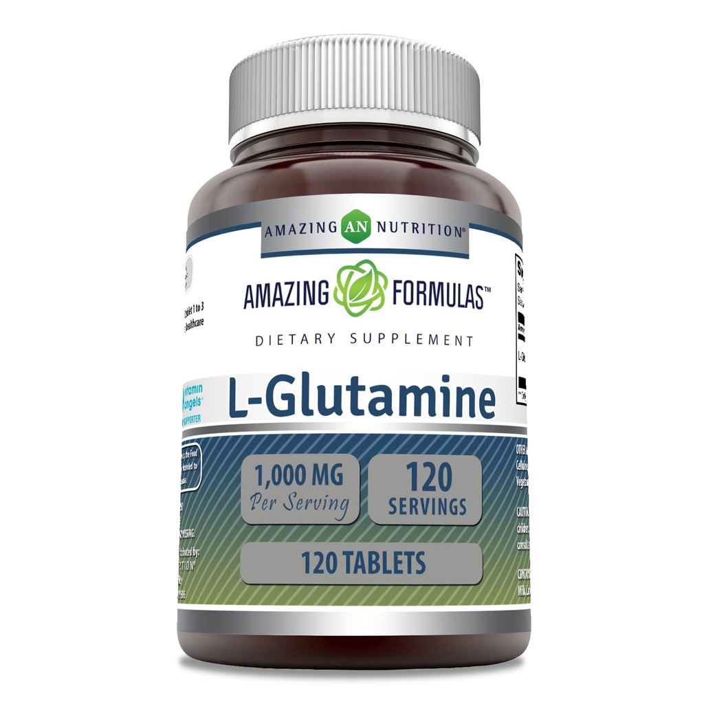 Amazing Formulas L Glutamine 1000 Mg Tablets Б124; Amino Acid Supplement for mænd & kvinder