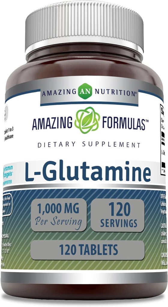 Amazing Formulas L Glutamine 1000 Mg Tablets Б124; Amino Acid Supplement for mænd & kvinder